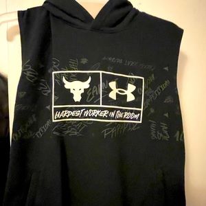 Under Armour Boys' Project Rock Rival Terry Sleeveless YLG